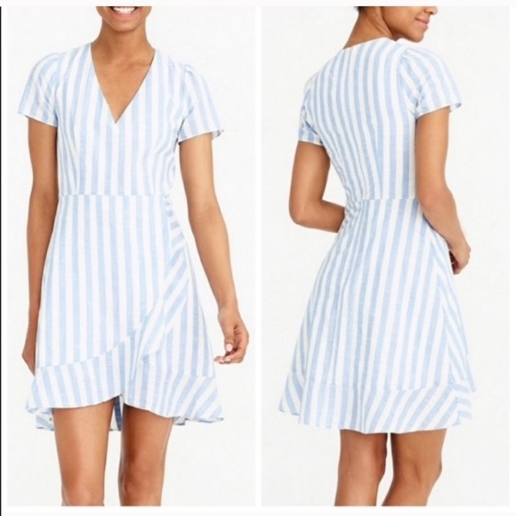 Blue and White Striped JCrew Dress - Picture 5 of 5